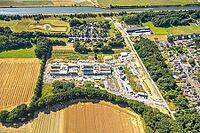 Aerial view, mine house Aden, construction site, conversion to well water management House Aden is the construction of a new mine water treatment plant, Beckinghausen, Lünen, Ruhr area, North Rhine-Westphalia, Germany, birds-eyes view, aerial photography, [IBR113322324]