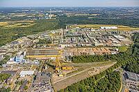 Air picture, Bayer AG, pharmaceutical company, Recyclinghof Umweltkontor Bergkamen GmbH, LANXESS Organometallics GmbH, Bergkamen, Ruhr region, North Rhine-Westphalia, Germany, aerial view, birds-eyes view, aerial photography, aerial photography, overview, [IBR113322326]