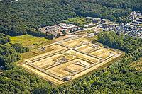 Aerial view, RAG Montan Immobilien, UKBS timber construction residential project, on the site of the former Grimberg 3/4 mine in Bergkamen-Weddinghofen, the sustainable forest settlement with around 120 plots of land) for single-family, double and row hou [IBR113322344]