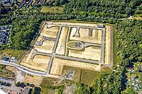 Aerial view, RAG Montan Immobilien, UKBS timber construction residential project, on the site of the former Grimberg 3/4 mine in Bergkamen-Weddinghofen, the sustainable forest settlement with around 120 plots of land) for single-family, double and row hou [IBR113322354]