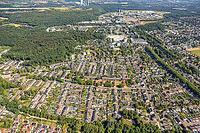 Aerial view, residential area, Schillerstraße, apartment buildings, rental apartments, townhouse settlement, Weddinghofen, Bergkamen, Ruhr area, North Rhine-Westphalia, Germany, birds-eyes view, aerial photography, aerial photography, overview, bird's eye [IBR113322360]
