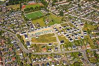 Aerial view, Römerberg sports hall, Sus Oberaden soccer field, stadium, Minna-Sattler-Straße development area, Oberaden, Bergkamen, Ruhr region, North Rhine-Westphalia, Germany, birds-eyes view, aerial photography, aerial photography, overview, bird's eye [IBR113322366]