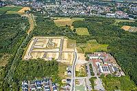 Aerial view, RAG Montan Immobilien, UKBS timber construction residential project, on the site of the former Grimberg 3/4 mine in Bergkamen-Weddinghofen, the sustainable forest settlement with around 120 plots of land) for single-family, double and row hou [IBR113322367]