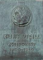 Memorial plaque for the famous Jewish composer Kurt Weill, born in Dessau, at the house of the 'Kurt Weill Centre in Dessau'. Dessau-Roßlau, Germany [IBR113322385]