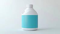Template For Label Design On Laundry Detergent Box Packaging. Ready-To-Use Design For Advertising Washing Powder. Ideal For Powder Laundry Products, AI generated [IBR125211464]