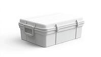 Insulated Styrofoam Storage Box On A White Background For Delivery With Clipping Path Included For Easy Editing And Customization, AI generated [IBR125211481]