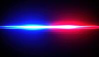 Radiant Flare And Spark: Magical Speed Police Red Blue Special Effects. Captivating Fast-Moving Laser Beams And Horizontal Light Rays In Abstract Neon Glowing, AI generated [IBR125211532]
