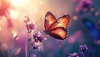 Purple-Edged Copper Butterfly: A Species Of Butterfly With Purple Edges On Its Wings, Scientifically Known As Lycaena Hippothoe, AI generated [IBR125229864]