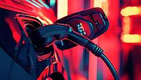 Powering Electric Vehicles With Innovative Eco-Energy Technology: Virtual Ui Control And Data Display For Charging Ev Cars With Power Cable And Pump Plug, AI generated [IBR125229882]