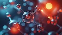 Abstract Structure Utilizing Molecules And Atoms In The Field Of Science And Medicine, AI generated [IBR125229890]