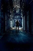 Police special forces unit man standing in an underground city suburb, AI generated [IBR125229914]