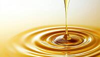 Golden Yellow Liquid Or Engine Lubricant Oil Droplet On White Surface. This Image Captures The Beauty Of A Drop Of Oil On A Clean Background, AI generated [IBR125229936]