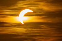 Partial solar eclipse 11/12/2026, Moosach, Munich, Bavaria Germany [IBR125242402]