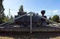VR Class Vr1 steam locomotive, originally classified as the L1 class until 1942. It holds the popular Finnish nickname Kana (meaning Hen) on rail turn table in summer, Salo, Finland [IBR125242423]