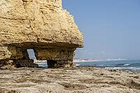 Maria Luisa beach with rock formation in Albufeira, Algarve, Portugal [IBR125261603]