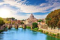 St Peter's Cathedral behind the Aelian Bridge, Rome, Italy [IBR125261639]