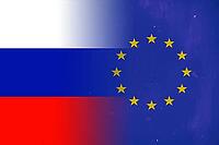 Russian and European Union flag [IBR125280309]