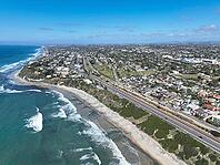 Aerial drone photo of Cardiff with nice house, West Coast of California, Encinitas, United States of America [IBR125280315]