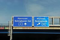 Highway sign for Hannover Recklinghauen-Süd Münster Recklinghausen 2 43 [IBR125304592]