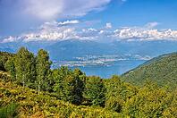 Lake Maggiore and Alps in northern Italy, northern part - Lake Maggiore and Alps in Italy, northern part [IBR125304595]