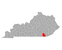 Karte von Whitley in Kentucky - Map of Whitley in Kentucky [IBR125304596]