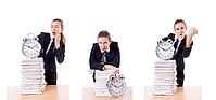 The businesswoman with watch and papers [IBR125304598]