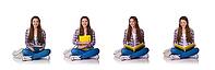 Young student in front of white background [IBR125304603]