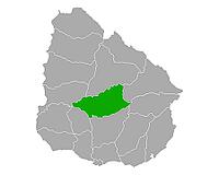 Karte von Durazno in Uruguay - Map of Durazno in Uruguay [IBR125304631]