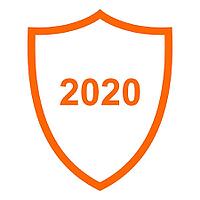 Jahr 2020 und Schild - Year 2020 and shield [IBR125304662]