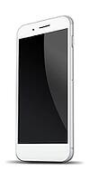 Realistic mobile phone with black screen and shadows isolated on white background. Highly detailed illustration [IBR125304666]