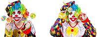 Funny male clown with lollipop [IBR125304667]