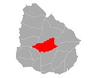 Karte von Durazno in Uruguay - Map of Durazno in Uruguay [IBR125304670]