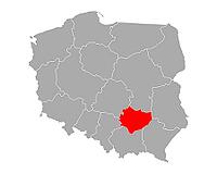 Karte von Swietokrzyskie in Polen - Map of Swietokrzyskie in Poland [IBR125324056]