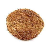 Ripe coconut isolated on white background with shadow [IBR125324061]