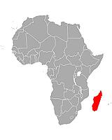 Karte von Madagaskar in Afrika - Map of Madagascar in Africa [IBR125324068]