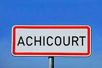 Achicourt town sign [IBR125324073]