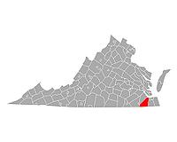 Karte von Suffolk in Virginia - Map of Suffolk in Virginia [IBR125324077]