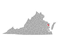 Karte von Lancaster in Virginia - Map of Lancaster in Virginia [IBR125324088]