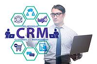 CRM concept for customer relationship management with the businessman [IBR125324089]