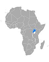 Karte von Uganda in Afrika - Map of Uganda in Africa [IBR125324103]