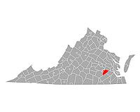 Karte von Prince George in Virginia - Map of Prince George in Virginia [IBR125324126]