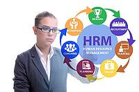 HRM personnel management concept with the businesswoman [IBR125324130]