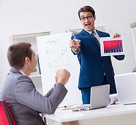 Business meetings with employees in the office [IBR125324136]