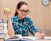 The young student is preparing for exams [IBR125331131]
