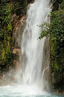 Blue Rio Celeste waterfall in Tenorio National Park in Costa Rica [IBR125331176]