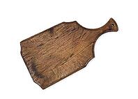 Old kitchen brown cutting board isolated on white background [IBR125344265]