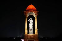 Image of Soldiers monument at India Gate night in New Delhi of Amar Jawan Jyoti [IBR125344310]
