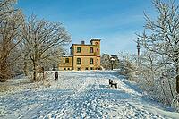Traditional Hörselberghaus in winter [IBR125363563]
