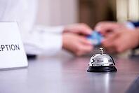 The hotel reception bell at the bar [IBR125363565]