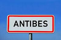 Antibes town sign [IBR125363570]